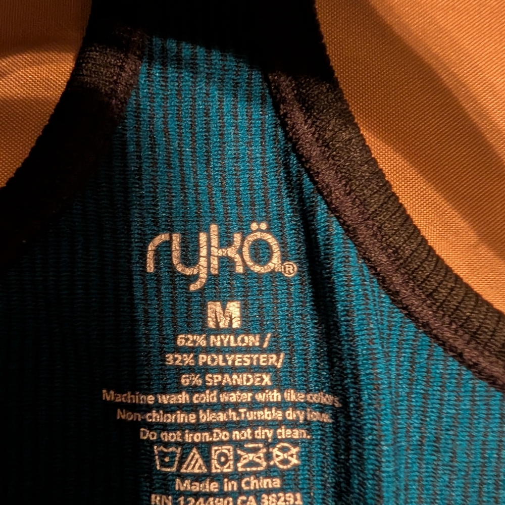 Ryka Black And Gray Athletic Tank Top With Blue Stripes - Picture 8 of 8